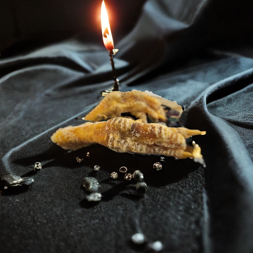 One dried chicken foot, ritually used for protection, hex-breaking, and warding in folk magic. Use in banishing rituals, mojo bags, or altar work.