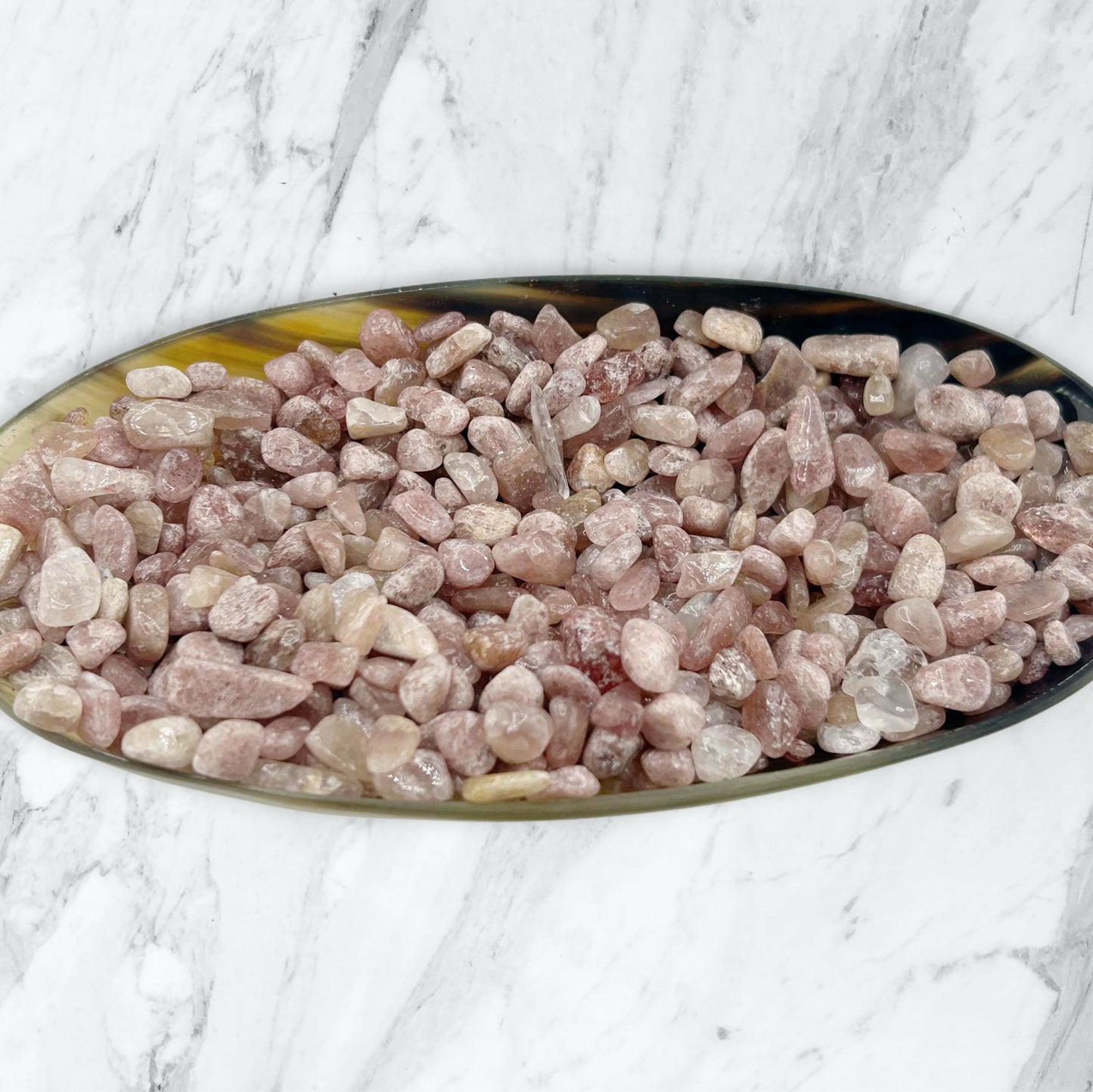 Strawberry Quartz Crystal Chips for Love, Self-Worth & Heart Healing – Witchcraft Spell Jar & Ritual Supplies