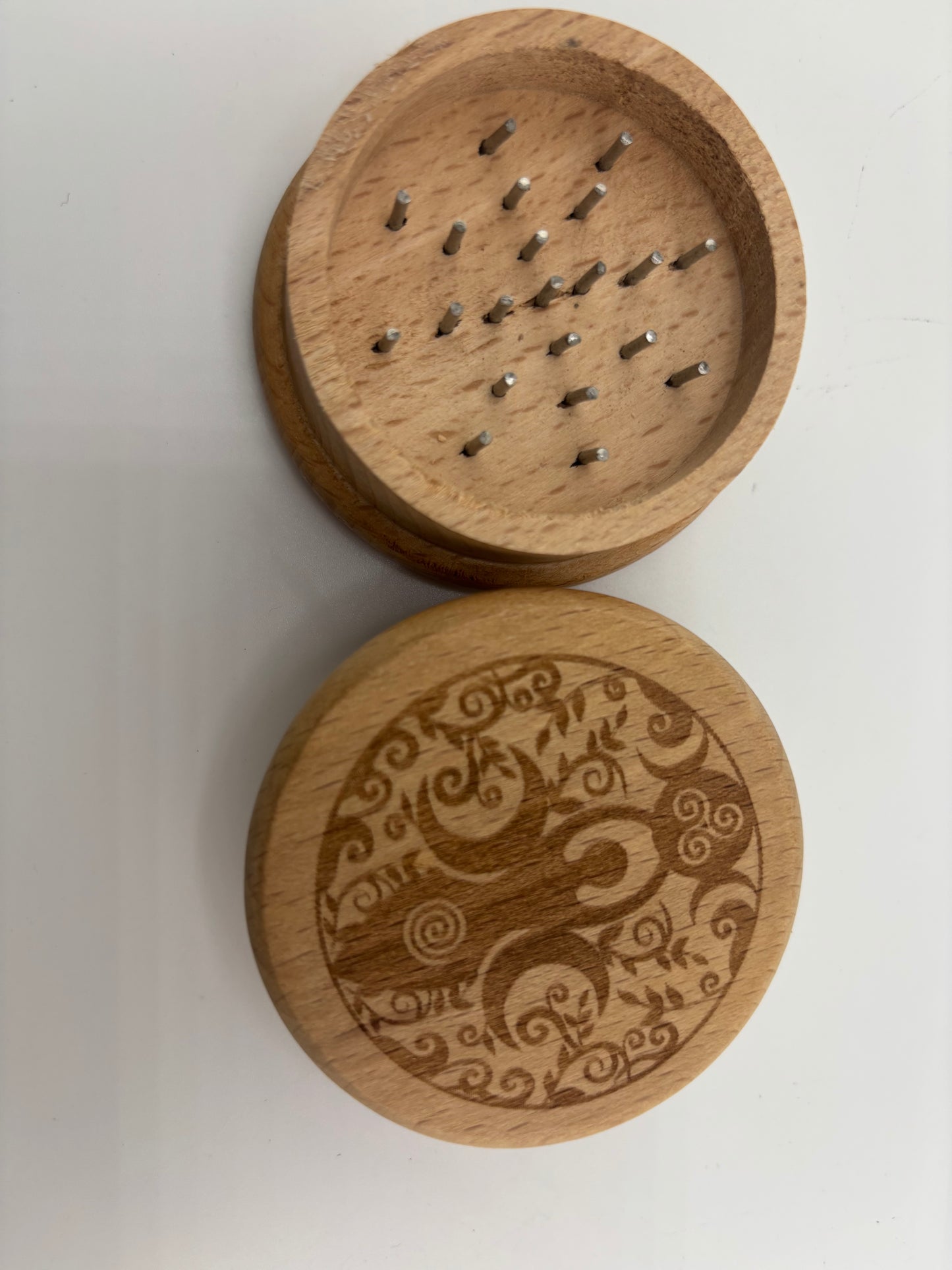 goddess wooden herb grinder Large