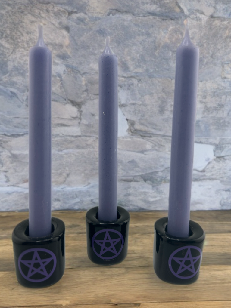 Ritual Spell Candle Holder with free gift. Chime Candle Holder .05” Multiple Styles Available