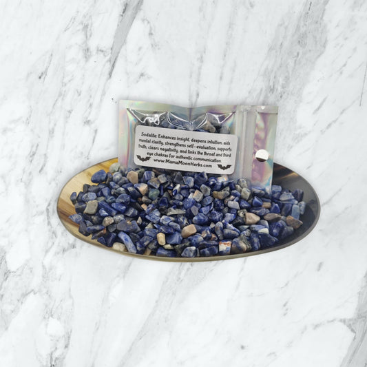 Iolite Crystal Chips for Intuition, Third Eye Activation & Divination – Witchcraft Supplies for Spell Jars & Psychic Work