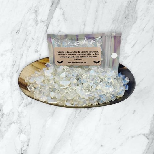 Opalite Crystal Chips for Intuition, Emotional Clarity & Spiritual Connection – Witchcraft Supplies for Spell Jars & Rituals