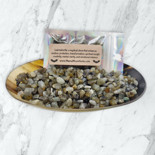 Labradorite Crystal Chips for Psychic Protection, Intuition & Transformation – Witchcraft Spell Jar & Ritual Supplies