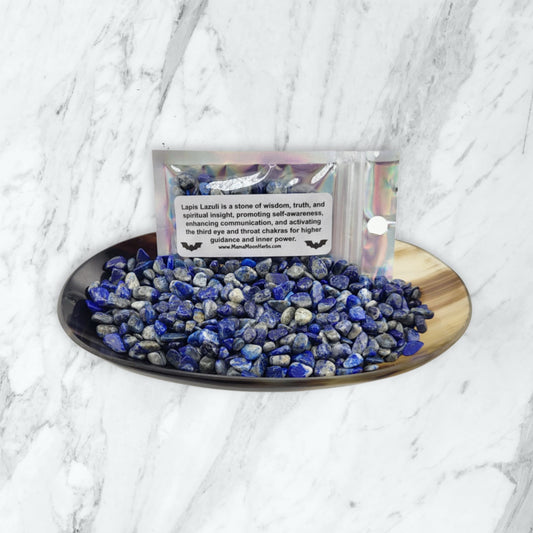 Lapis Lazuli Crystal Chips for Intuition, Truth & Divine Insight – Witchcraft Spell Jar & Ritual Supplies